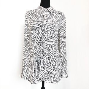 Cabi Split Back Printed Blouse